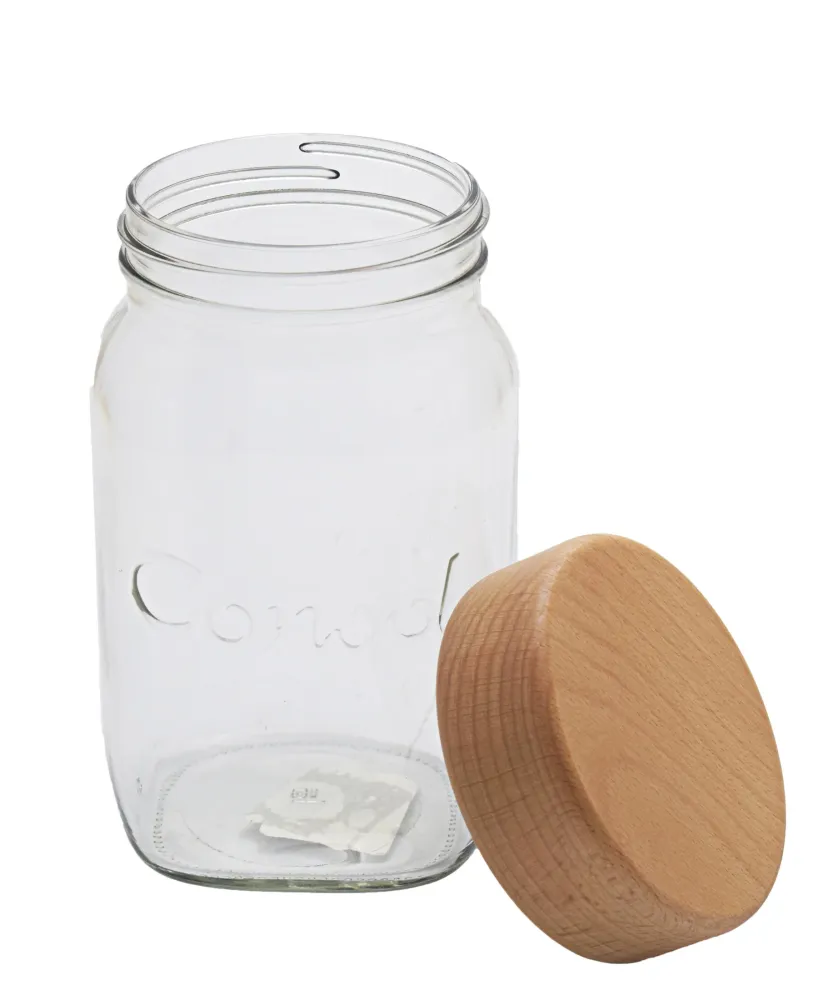 Rétroviseur sport Consol 1L Jar Wooden Lid - Diaphane Oak Lid