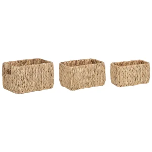 Set 3 Water Hyacinth Baskets Light HANOI par SW-MOTECH
