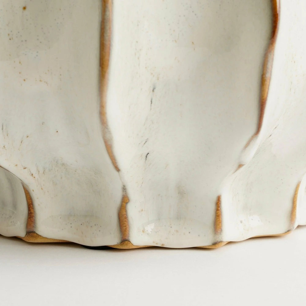 Support GPS moto Mica decorations - vase en céramique blanc cassé h35