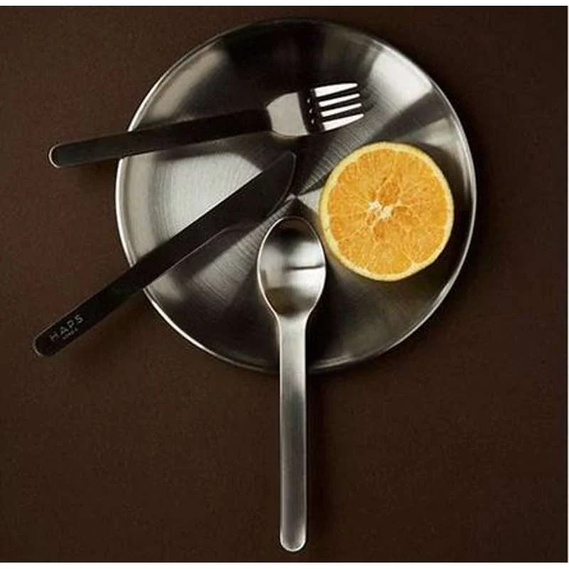 Support smartphone Assiette de pique-nique nordique HAPS - Acier inoxydable - Lot de 4