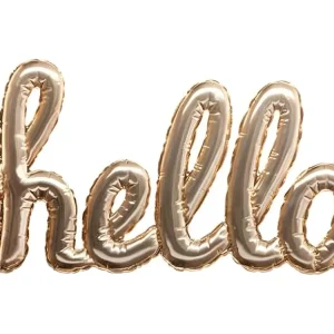 Support smartphone Sticker Ballon "Hello" 22x40cm Or
