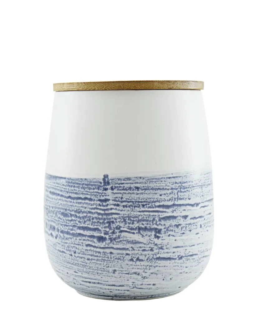 Ciroa Skyline Grand Canister - White & Blue