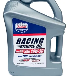 LUCAS 20W50 RACING SEMI-SYNTHETIC ENGINE OIL, 4.73L pour conditions extrêmes