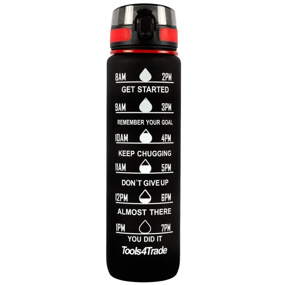 Tools4Trade Water Bottle - Noir jais (1 Litre)