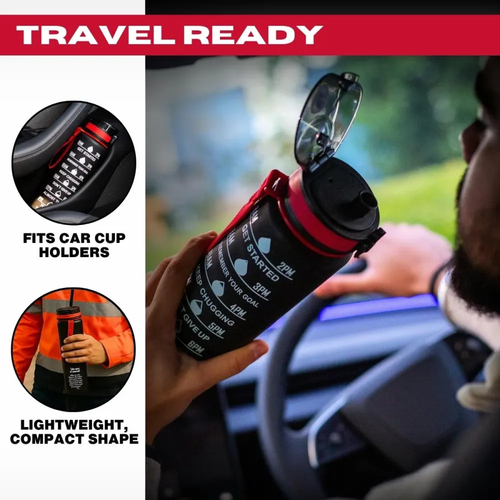 Tools4Trade Water Bottle - Noir jais (1 Litre)