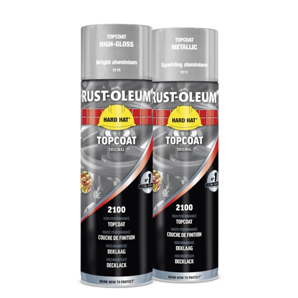 Lubrifiant transmission Peinture de finition en érosol HARD HAT Aluminium brillant - 500 mL - RUST-OLEUM