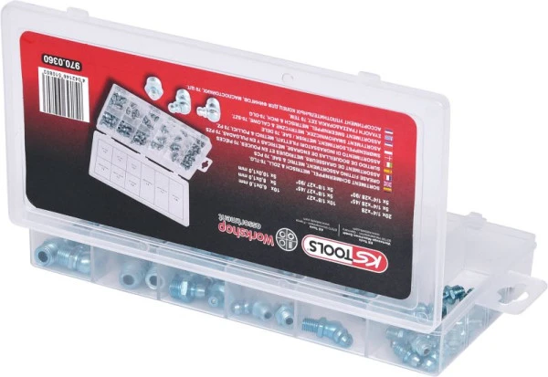 Graisseurs KS Tools métriques et pouces 70 pièces 970.0360 choisir à bas prix - Compatible Multi-Marques