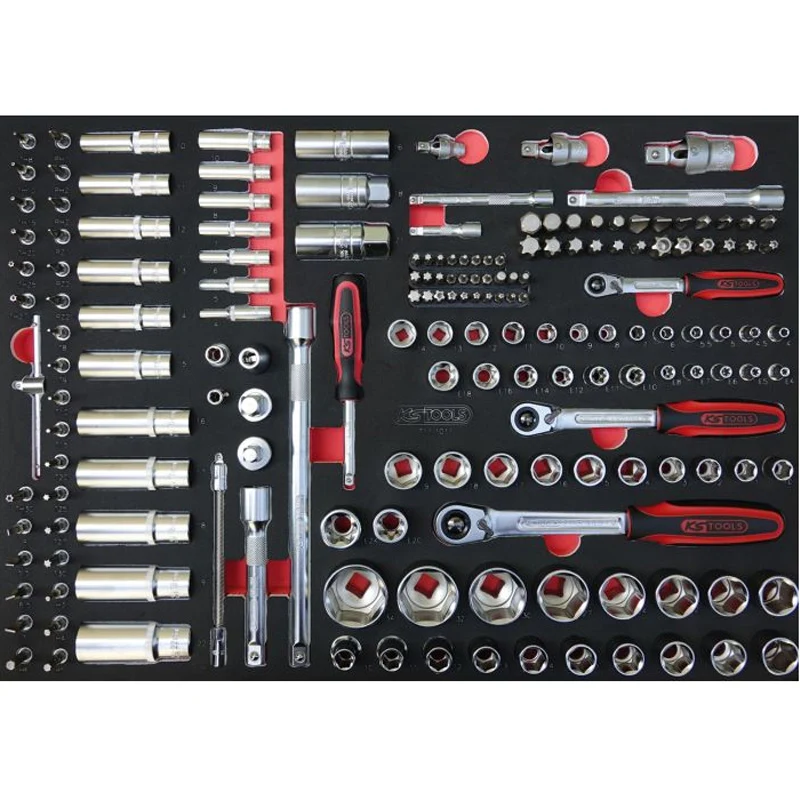 Composition d'outils 6 tiroirs pour servante, 455 pièces - KS TOOLS - 714.0452 avec 30 inserts
