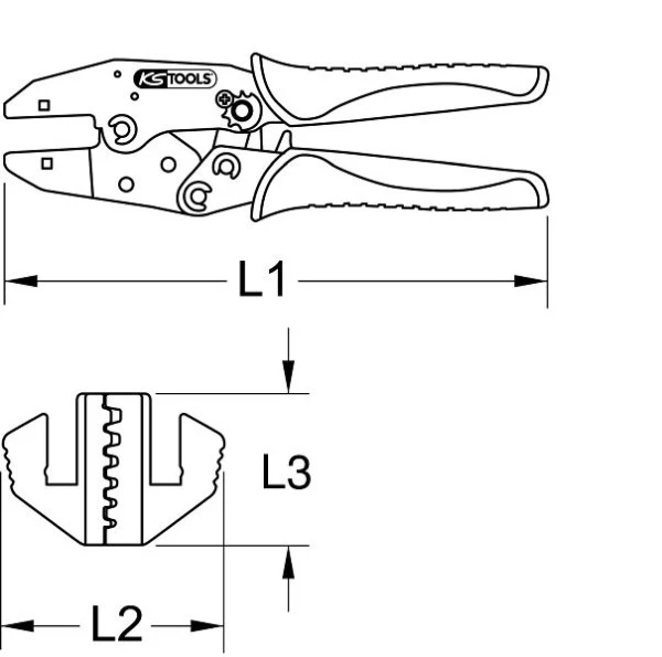 Haute Précision M6-M20 Insert de sertissage KS Tools pour fiches WE non blindées 8P8K / RJ45 poids : 65 g 115.1424 acquéri...
