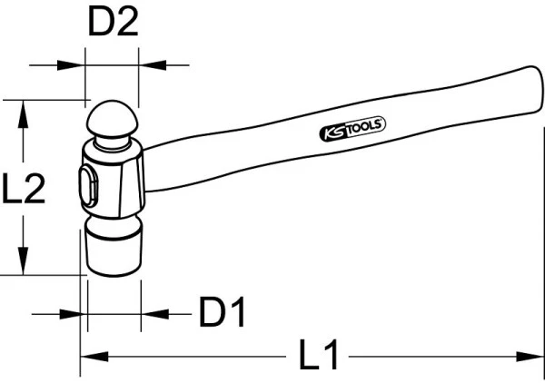 Marteau de mécanicien KS Tools avec manche en fibre de verre 1500g 142.1404 choisir à bas prix