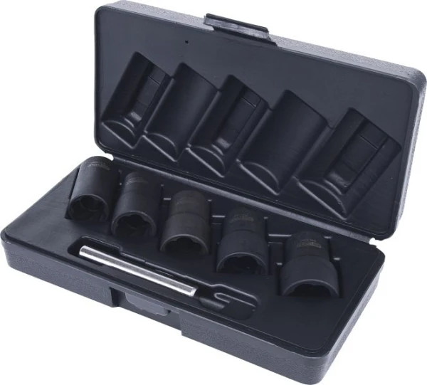 KS Tools Jeu de douilles à chocs à profil spiralé 1/2" 6 pièces 19-25 mm 913.1240 choisir à bas prix avec Insert...