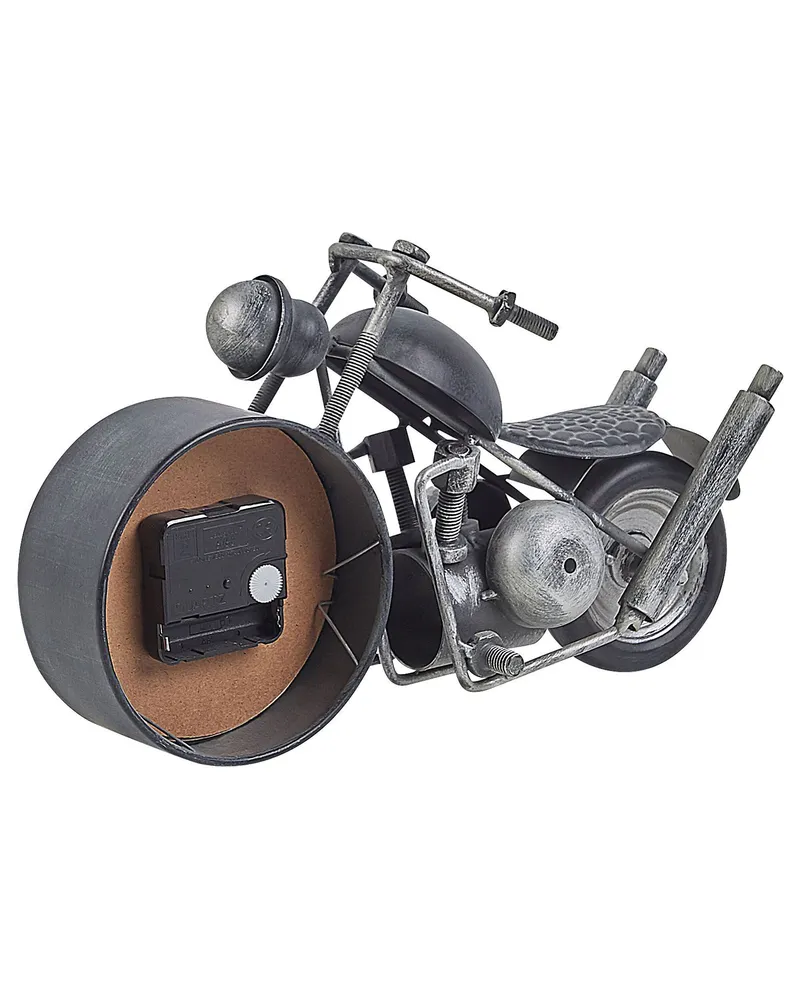 Iron Table Clock Motorcycle Noir jais and Silver BERNO Compatible avec Honda CRF250