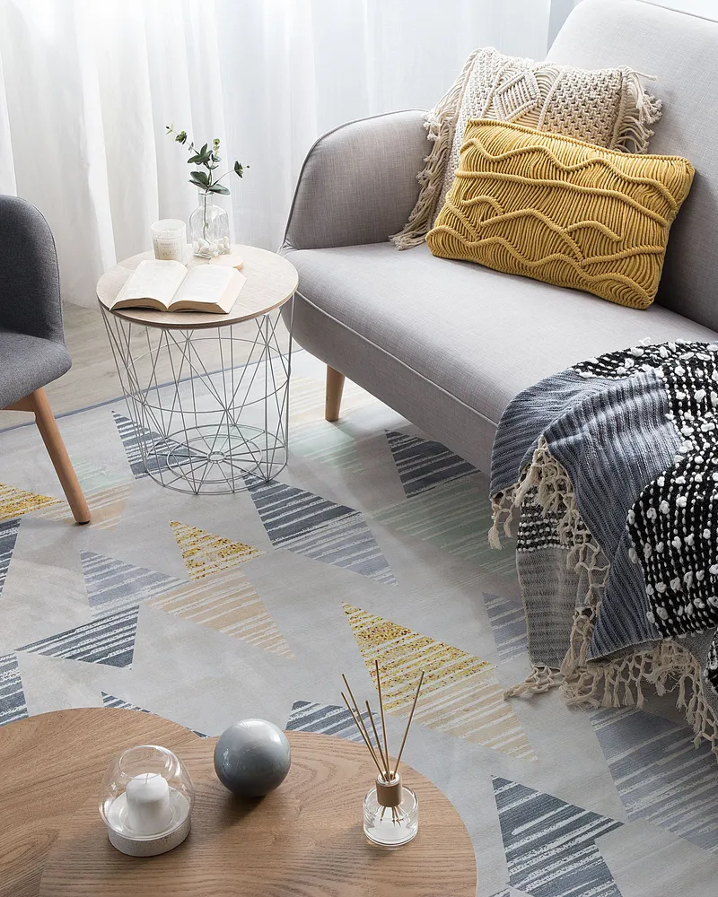 Area Rug 160 x 230 cm Grey and Jaune soleil YAYLA