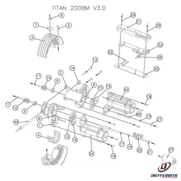 Assieme Forcellino Per Titan 200bm V3.0 Acm 51140006 Automazione Automatismi