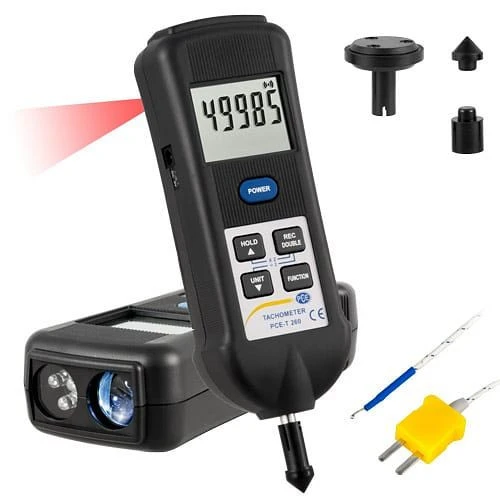 Compteur de régime PCE Instruments tachymètre stroboscope LED thermomètre IR + type K PCE-T 260 magasiner à bas prix