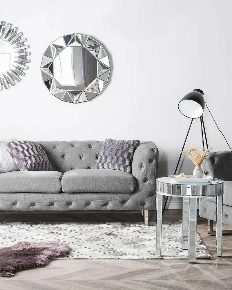 Cowhide Area Rug 140 x 200 cm Grey AGACLI