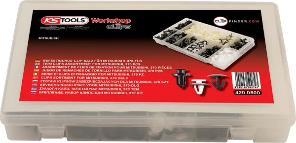Jeu de clips de fixation KS Tools pour Mitsubishi 370 pièces 420.0500 prendre à bas prix