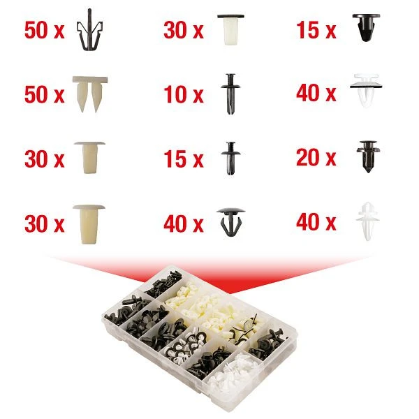 Jeu de clips de fixation KS Tools pour Mitsubishi 370 pièces 420.0500 prendre à bas prix