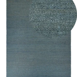 Jute Area Rug 160 x 230 cm Blue LUNIA