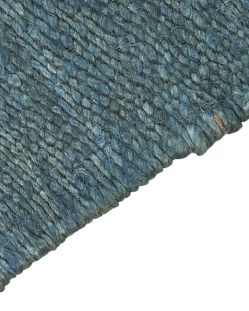 Jute Area Rug 160 x 230 cm Blue LUNIA
