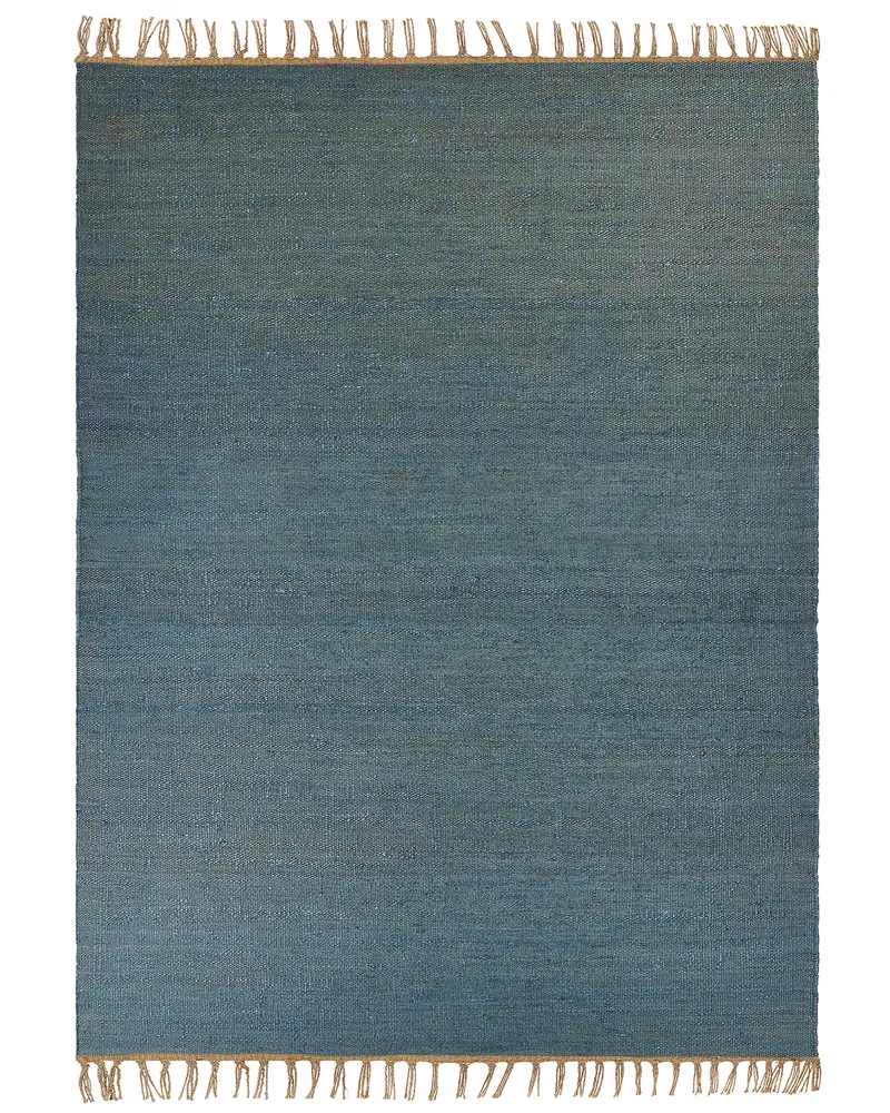 Jute Area Rug 160 x 230 cm Blue LUNIA