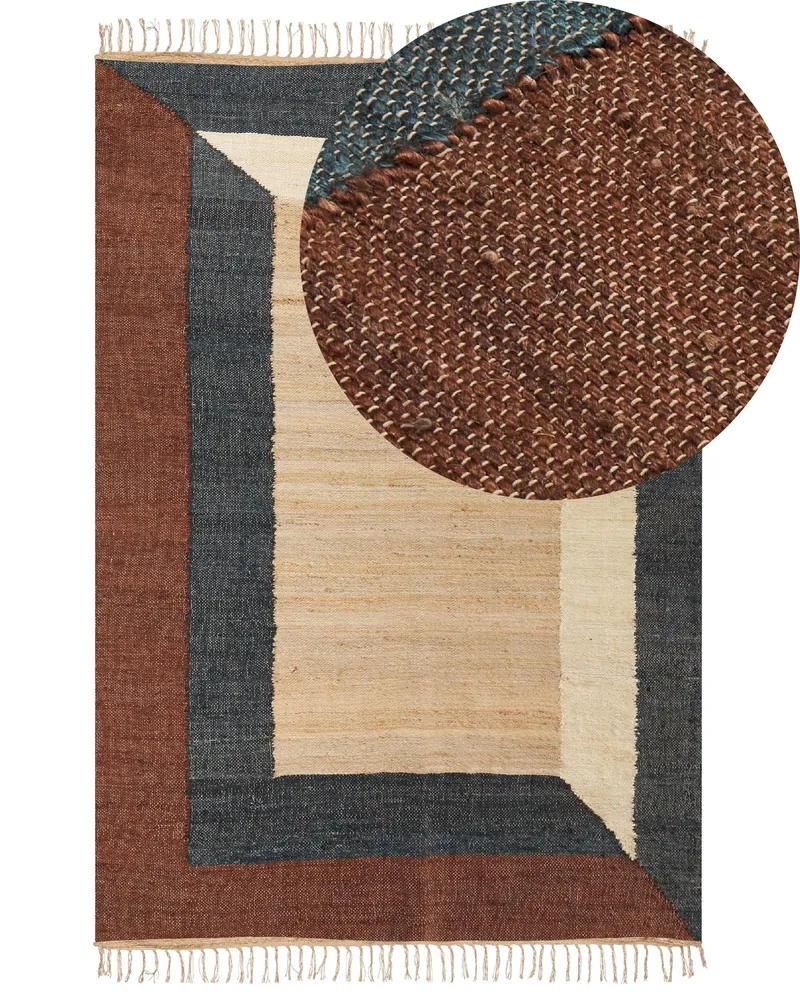 Jute Area Rug 160 x 230 cm Multicolour ORTAKOY