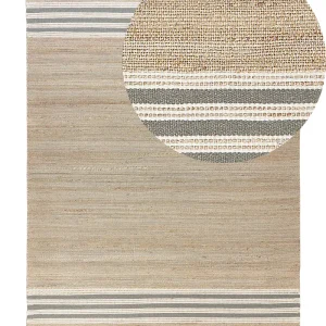Jute Area Rug 160 x 230 cm Naturel and Grey MIRZA