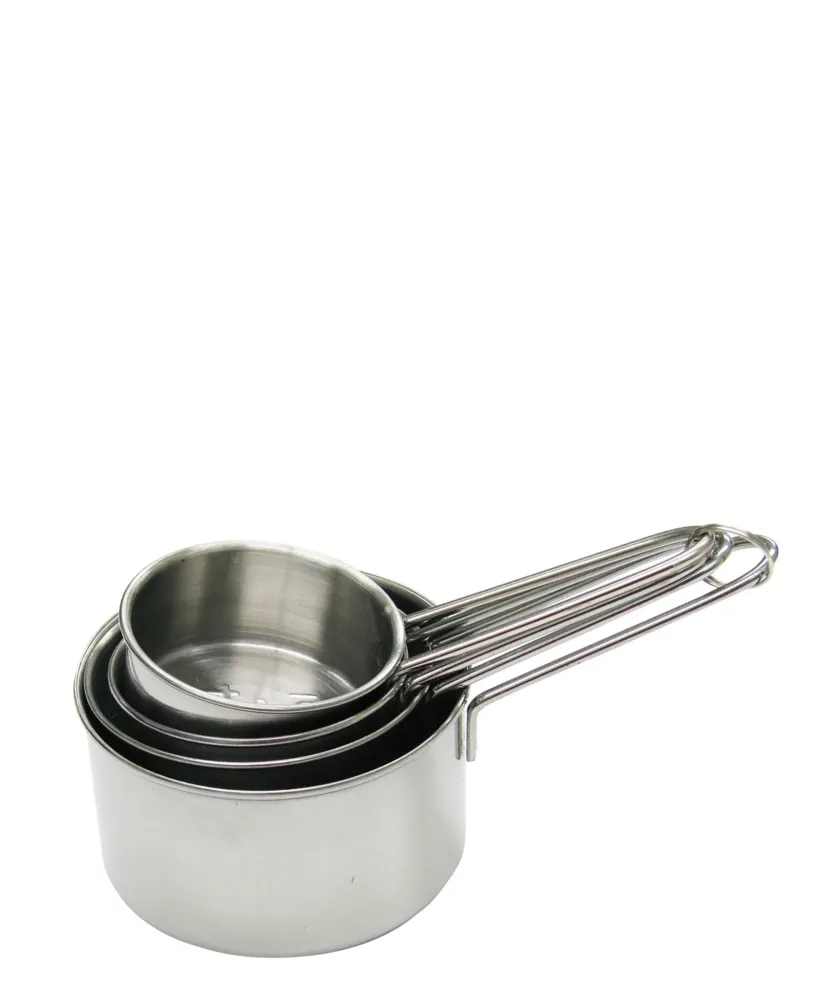 Kitchen Life Stainless En acier 4 Piece Measuring Cups - Silver