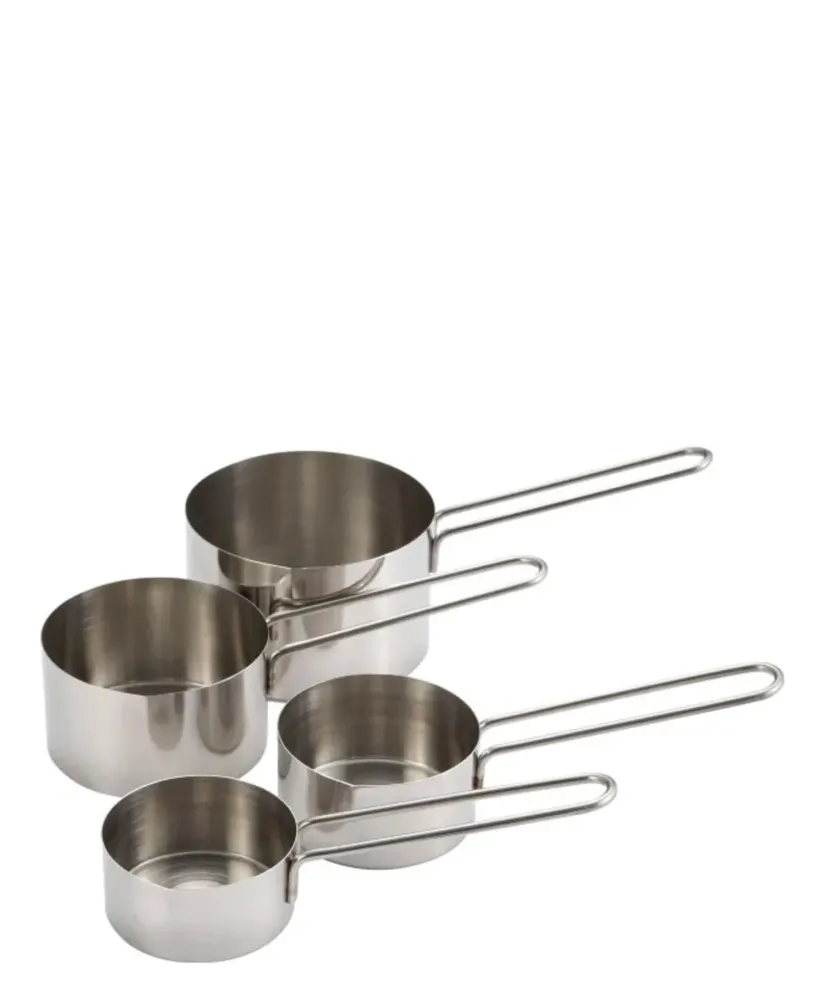 Kitchen Life Stainless En acier 4 Piece Measuring Cups - Silver