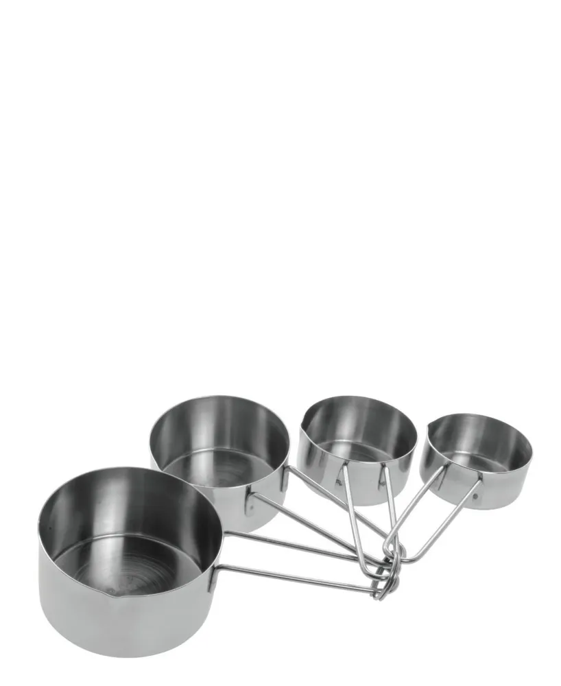 Kitchen Life Stainless En acier 4 Piece Measuring Cups - Silver