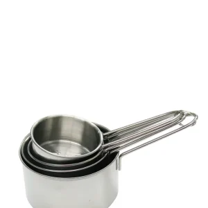 Kitchen Life Stainless En acier 4 Piece Measuring Cups - Silver