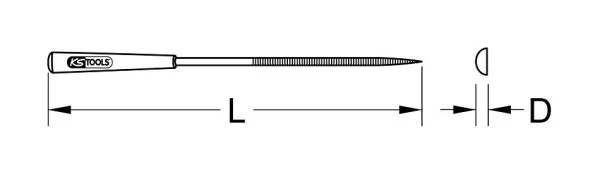 Lime aiguille demi-ronde KS Tools 5 mm 140.3058 choisir à bas prix