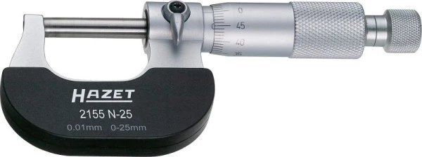 Micromètres de précision Hazet plage de mesure 0 - 25 mm bague de serrage et jauge d'épaisseur 2155N-25 choisir à...
