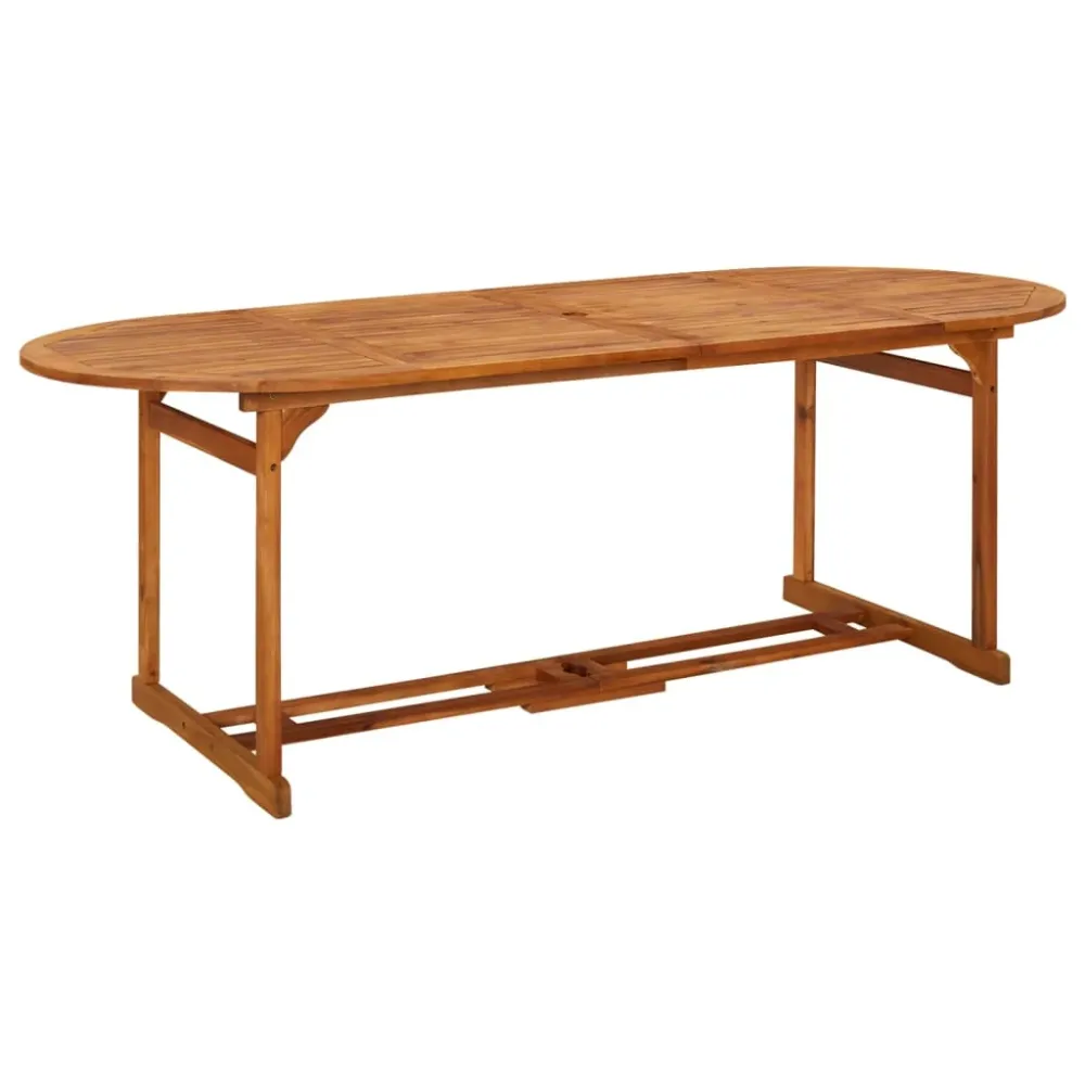 Mobilier à dîner de jardin 11 pièces bois d'acacia massif 02_0014733