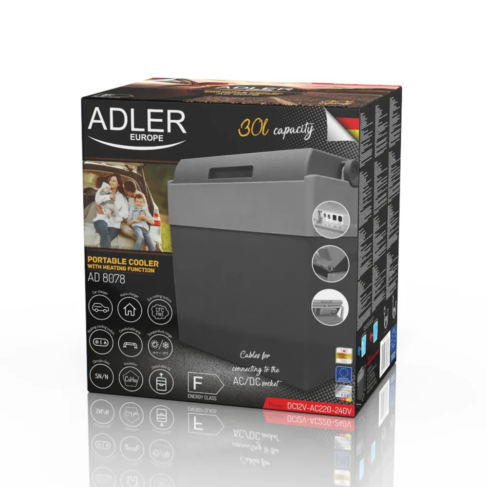 Réfrigérateur touristique 28 L Adler AD 8078 fonctions de refroidissement et de chauffage