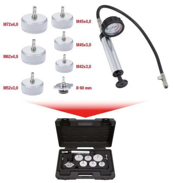 Testeur de réseau de refroidissement pour camion KS Tools 9 pièces 455.0110 prendre à bas prix