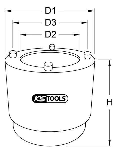 KS Tools Clé à douille 1/2" pour joints d'huile sur boîtiers de direction 460.0755 se procurer à bas prix