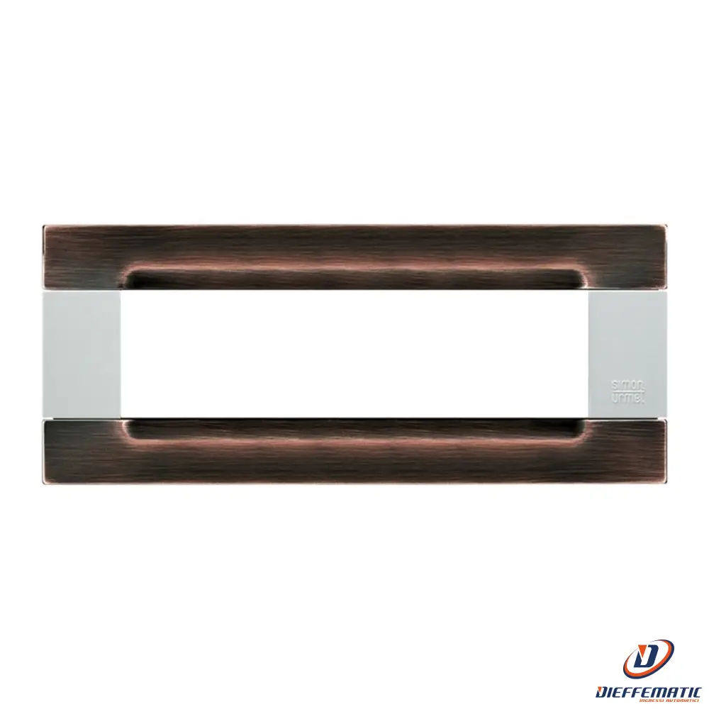 Urmet Placca 7 Moduli, Kàdra, Serie Bianca, Metallo, Rame Spazzolato 10907.B.82