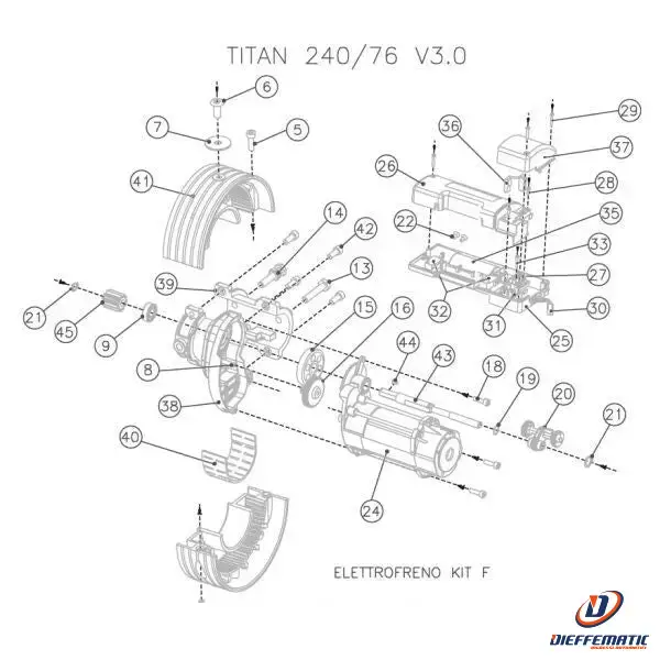 Vite M8x25 Per Titan 240/76 V3.0 Acm 40910005 Automazione Automatismi Originale