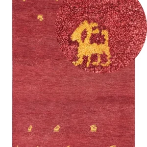 Vloerkleed gabbeh rood 160 x 230 cm YARALI