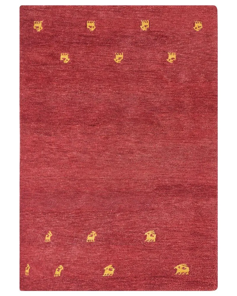 Vloerkleed gabbeh rood 160 x 230 cm YARALI