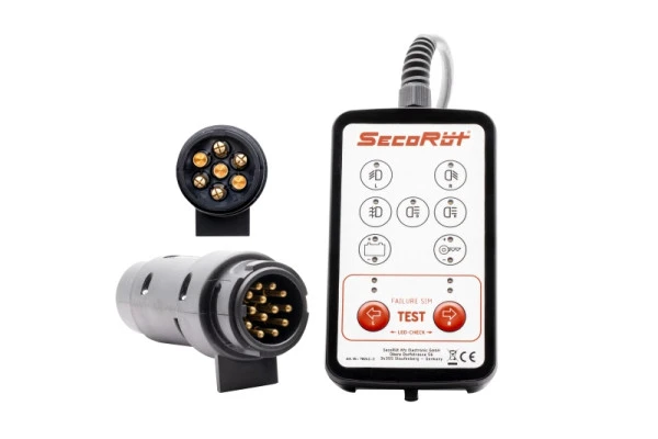Boîtier de test SecoRüt pour prise de remorque / véhicule tracteur 12 volts 7 et 13 broches 12 V 70241-2 se procurer à bas...