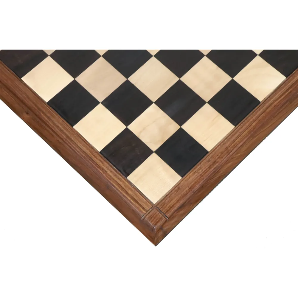 Echiquier 21 » Players Choice en bois d'ébène et d'érable - 55 mm de côté - Finition mate