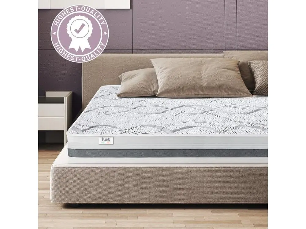 Matelas Simple 75 x 190 à mémoire | Supérieur Quality | Hauteur 25 cm | Made Italy