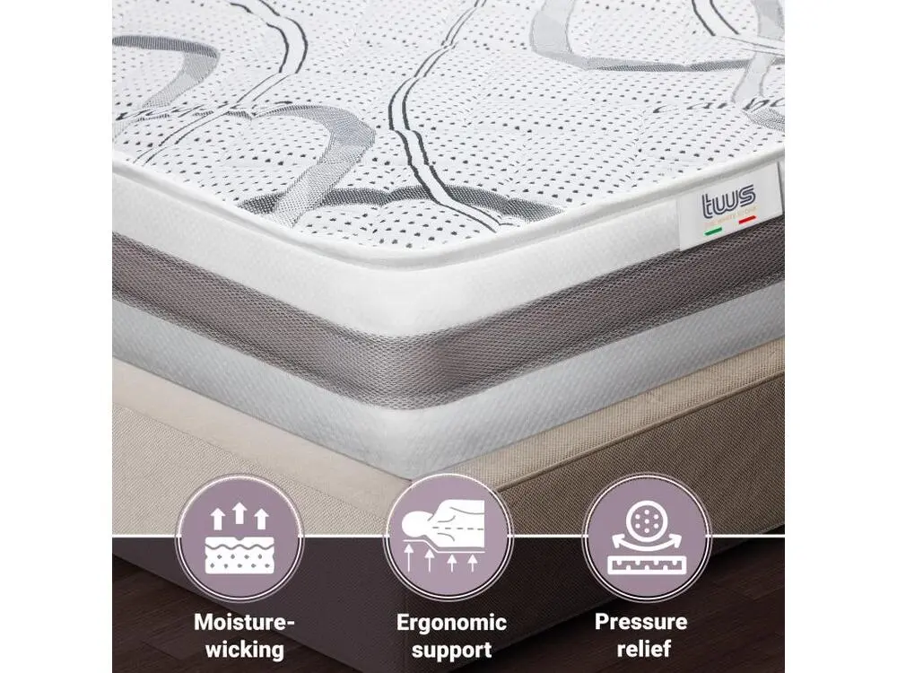 Matelas Simple 75 x 190 à mémoire | Supérieur Quality | Hauteur 25 cm | Made Italy
