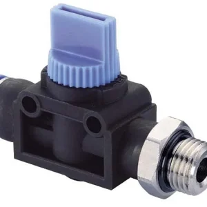 temporisateur B-HVES-12-1/2-KU vanne manuelle 3/2 voies cylindrique avec raccord vissé et raccord enfichable UVC : 5 pièce...