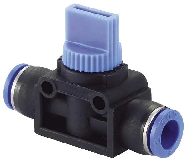 temporisateur B-HVS-12-10-KU vanne manuelle 3/2 voies avec raccord enfichable Ø tuyau : 12 mm Ø tuyau : 10 mm UE : 5 pièce...