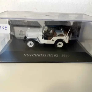 Ressort hélicoïdal Hotchkiss JH102 blanche et capote noire de 1960 (jeep)