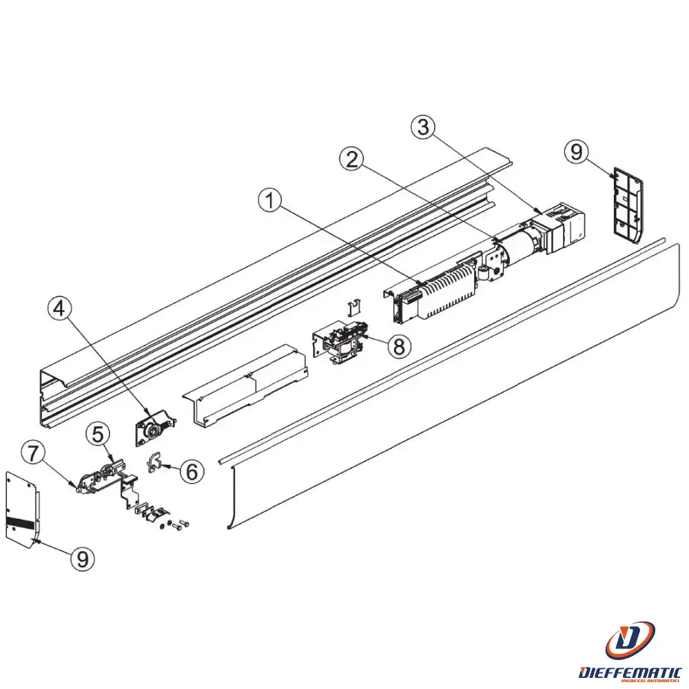 Cardan de transmission Kit 20 Pezzi Tappo Battuta Rex S Ditec Entrematic 650424 Ricambio Originale