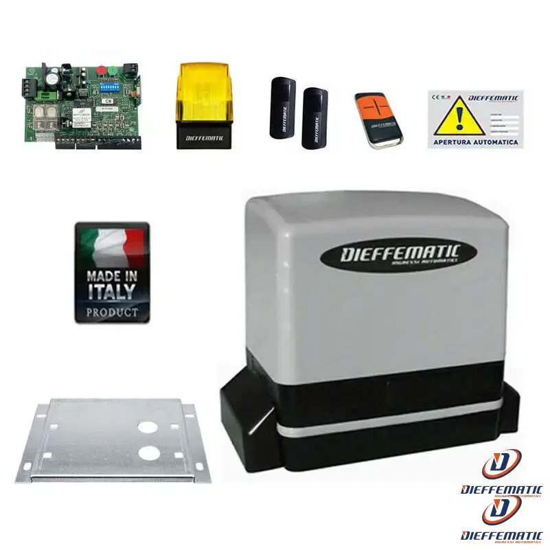 Kit Automazione Automatismo Cancello Cancelli Automatici Scorrevole 24v 600kg